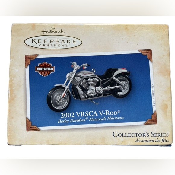 NIB Hallmark Keepsake Harley Davidson 2002 VRSCA V-Rod Motorcycle Ornament, 2004 - Picture 2 of 5